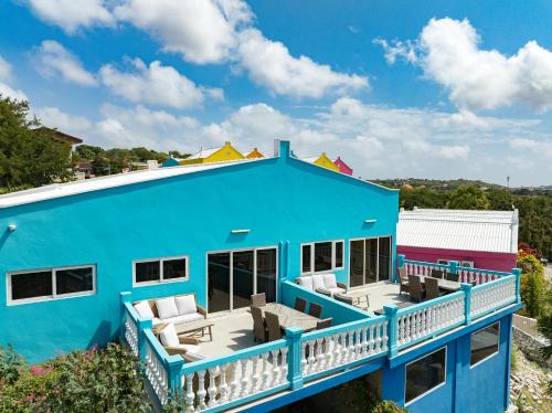 Balkón nebo terasa v ubytování MERAKII SEAVIEW ESCAPE CURACAO
