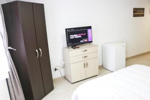Postel nebo postele na pokoji v ubytování Atriz apartaestudios, 204 , Norte de la ciudad , cerca Av de los estudiantes
