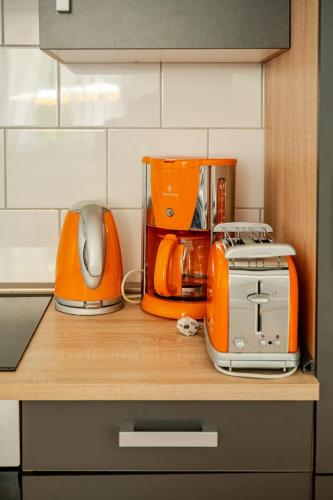 Dapur atau dapur kecil di LOFT Fischkopf 3p NDR UKE ZOO