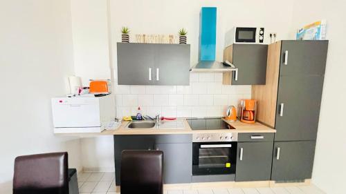 Dapur atau dapur kecil di LOFT Fischkopf 3p NDR UKE ZOO