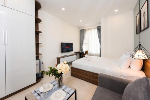 Katil atau katil-katil dalam bilik di Stay With Me Saigon Apartment - Rivergate Building