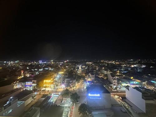 a view of a city at night with lights at Trang Dream House Phan Rang in Kinh Dinh