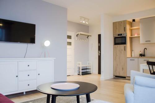 Η κουζίνα ή μικρή κουζίνα στο Apartamenty Rynek w samym centrum Ustronia - Dream Apart