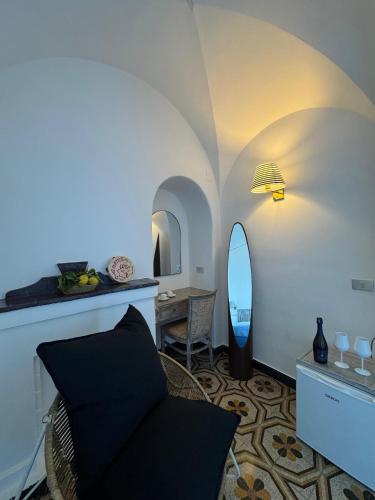 Χώρος καθιστικού στο Hotel Belvedere e Tre Re