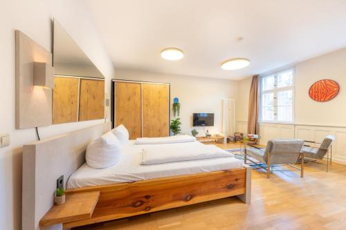 Ένα ή περισσότερα κρεβάτια σε δωμάτιο στο Design Apartments - "Im Holländerviertel" - Benkert 2