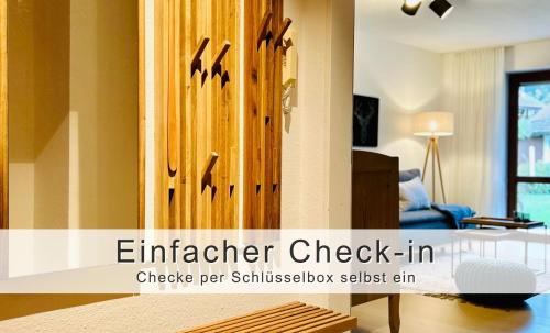 Televiisor ja/või meelelahutuskeskus majutusasutuses FeWo "Fräulein-Fink" bei Oberstaufen im Allgäu - Alpsee 5 Min - neue großzügige Südterrasse mit Garten - gratis WLAN - Waschmaschine - Garage mit Wallbox