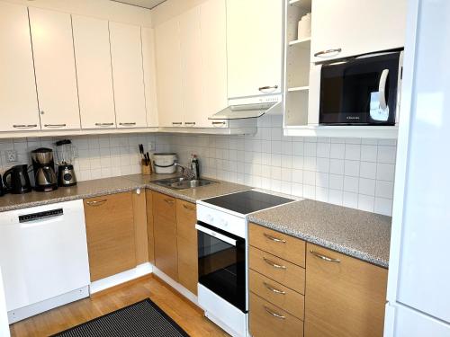 Dapur atau dapur kecil di Ruka Center Chalet 3B4