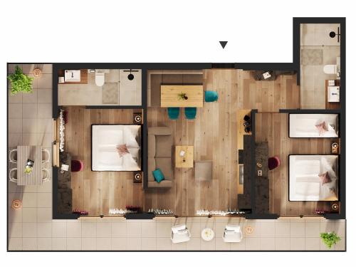 Koupelna v ubytování Aparthotel Lerch