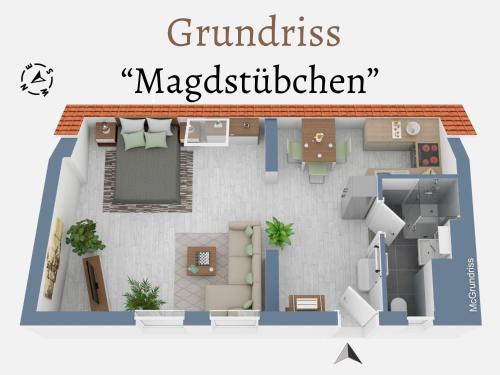Půdorys ubytování Gasthaus Bomsdorf - ruhige Lage, free WLAN & Parken, Self Check-In, Smart-TV