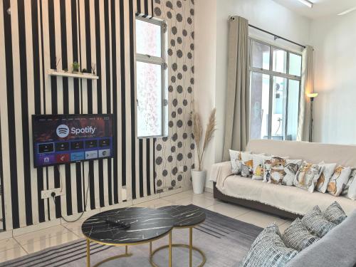 Χώρος καθιστικού στο Padang Serai Wangi Homestay