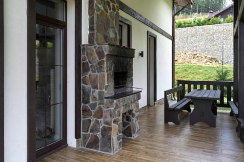Patio nebo venkovní prostory v ubytování Greitser Elit Chalet