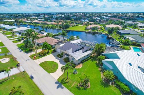 an aerial view of a resort town with a body of water at BVC265 Punta Gorda Isles in Punta Gorda