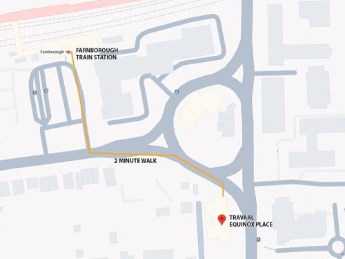 a map of the proposed expansion of the train station at Travaal.©om - 2 Bed Serviced Apartment Farnborough in Farnborough