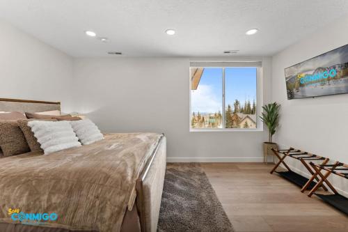 Posteľ alebo postele v izbe v ubytovaní Pool Table Timber Cube Cabin