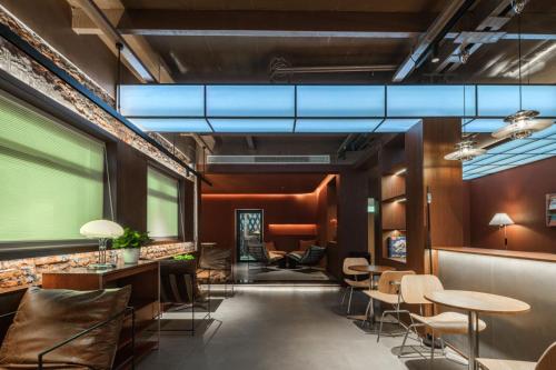 Captain 5 Youth Hotel-Shanghai Laoshan Road Branchにあるシーティングエリア