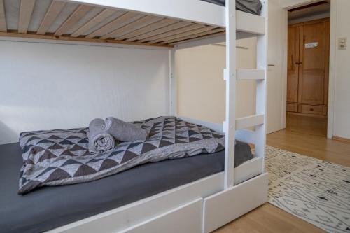 Postel nebo postele na pokoji v ubytování Haus Biene am Meer