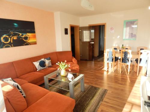 Χώρος καθιστικού στο Ferienwohnungen Ferienhaus Nähe Winterberg Upland
