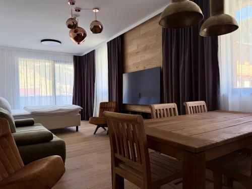Χώρος καθιστικού στο ELSA Spa Apartments Tux