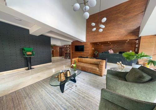 TV a/nebo společenská místnost v ubytování Cafe Hotel Medellín