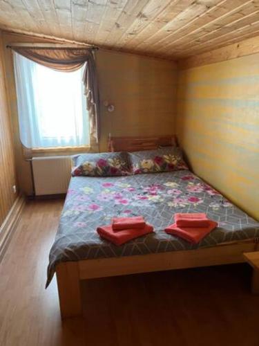 Postel nebo postele na pokoji v ubytování Zelta Ābols