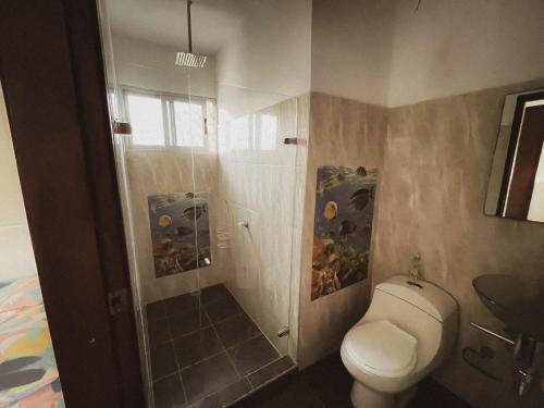 Ένα μπάνιο στο Surfer Grill, Alojamiento en puerto Colombia, Pradomar, Habitación pesces