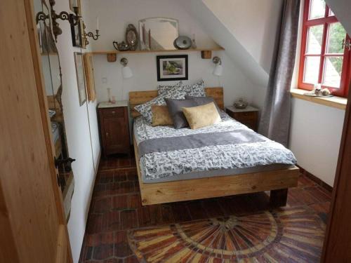 Postel nebo postele na pokoji v ubytování Ferienwohnung Partheblick