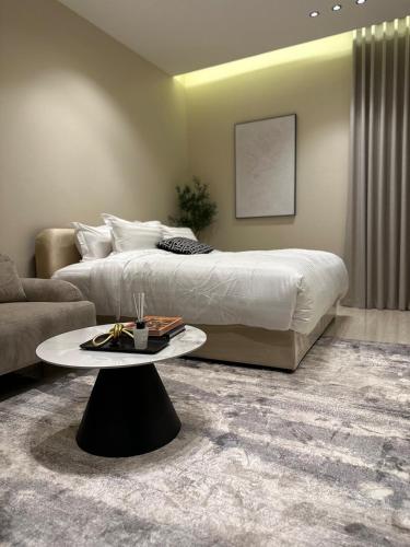 Postel nebo postele na pokoji v ubytování Studio Luxury in Sulaymaniyah