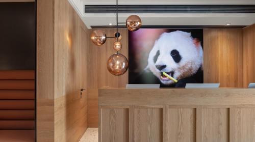 TV a/nebo společenská místnost v ubytování Panda Hotel