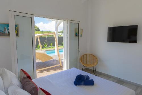 Postel nebo postele na pokoji v ubytování Duna