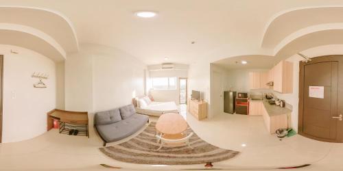 Χώρος καθιστικού στο A Minimalist Cozy Escape