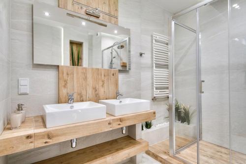 Et badeværelse på Apartment Masarska