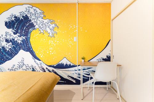 Japanese Art Room, 2Bed Room, 4Bed, Near Metro&JR station