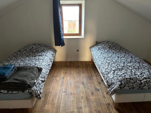 Postel nebo postele na pokoji v ubytování Gite de la ferme des constant
