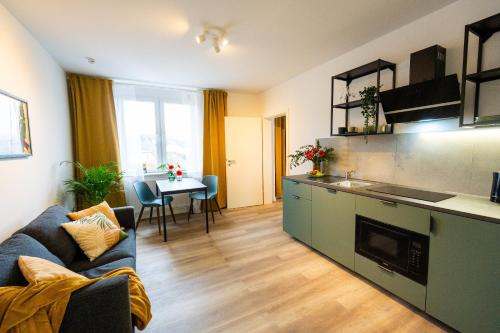 Η κουζίνα ή μικρή κουζίνα στο BetterBeds Recklinghausen - Herten