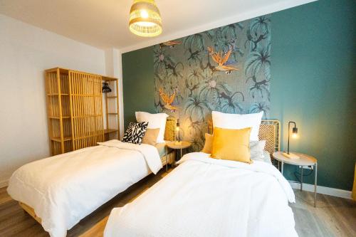 Ένα ή περισσότερα κρεβάτια σε δωμάτιο στο BetterBeds Recklinghausen - Herten