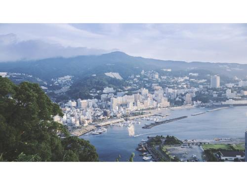 an aerial view of a city and a body of water at SOKI ATAMI - Vacation STAY 93429v in Atami