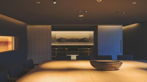 a dining room with a table with a bowl on it at SOKI ATAMI - Vacation STAY 01407v in Atami