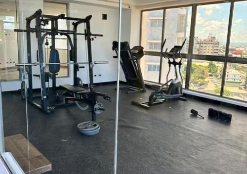 Fitness centrum a/nebo fitness zařízení v ubytování Tu guarida