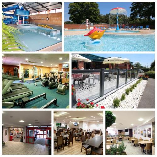 a collage of photos of a swimming pool at Sapphire in Saint Leonards