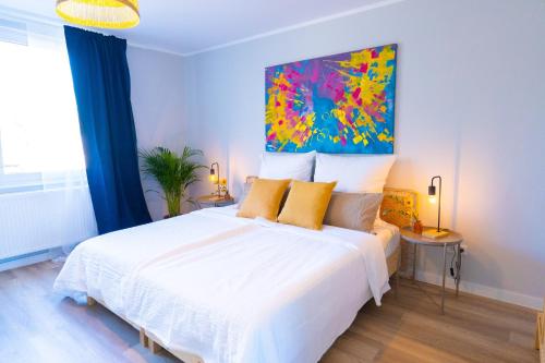 Postel nebo postele na pokoji v ubytování BetterBeds Gelsenkirchen