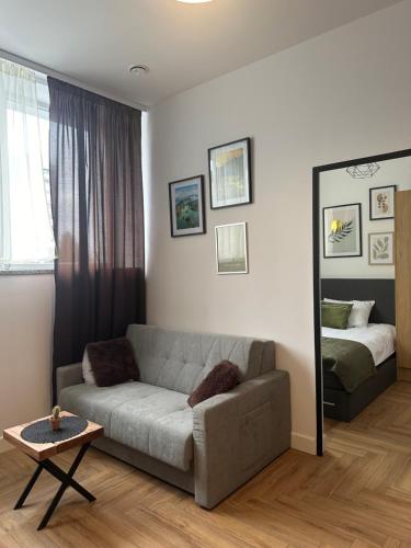 Χώρος καθιστικού στο Apartamenty Center