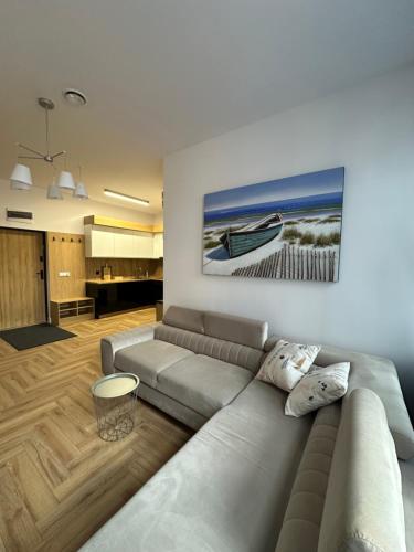 Χώρος καθιστικού στο Apartamenty Center