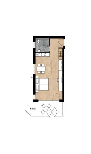 a floor plan of a house at Gästehaus D i c k r e i t e r in Immenstaad am Bodensee