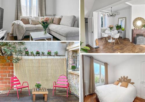 Et opholdsområde på Maison Cosy Jardin & Terrasse