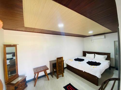 Postel nebo postele na pokoji v ubytování Sunset view Homestay Sigiriya