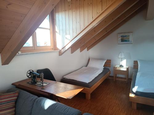 Χώρος καθιστικού στο Apartment Wasserburg Bodensee