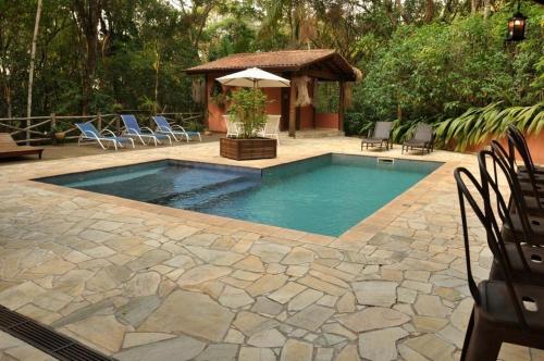 Бассейн в Casa de campo no interior de São Paulo или поблизости