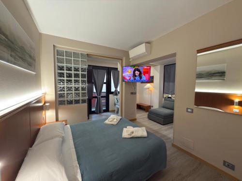 Hotel & Apartments Rinaldoにあるベッド