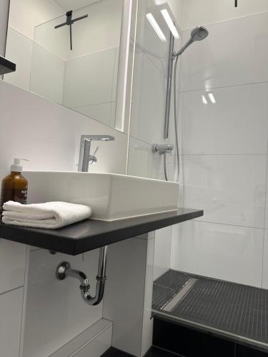 Ένα μπάνιο στο Luxus Appartement
