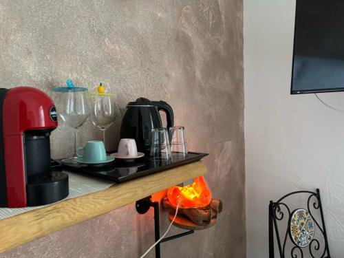 Příslušenství pro přípravu čaje a kávy v ubytování B&B i MORI